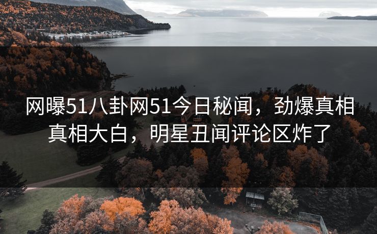 网曝51八卦网51今日秘闻，劲爆真相真相大白，明星丑闻评论区炸了